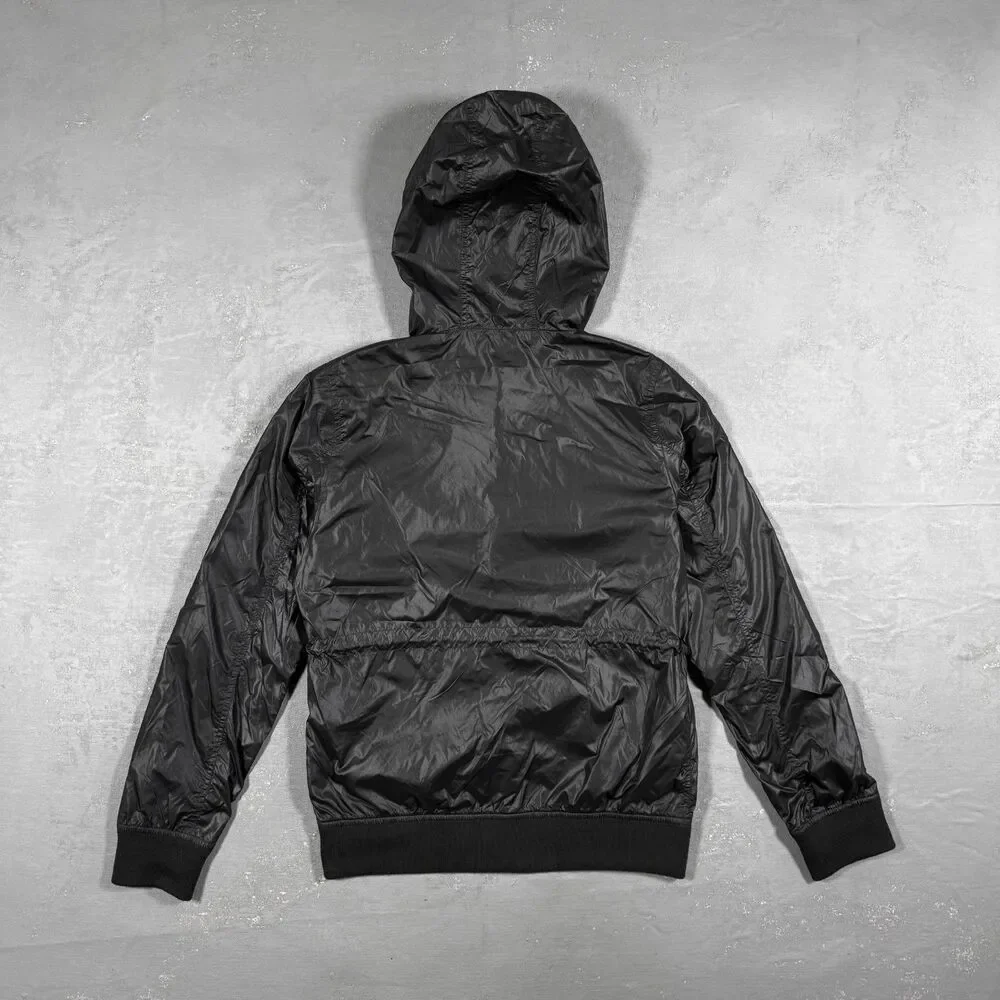 Neil Barrett Hooded Black Windbreaker Jacket Men's It 46, XS-S